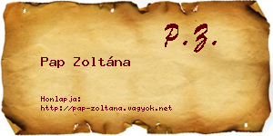Pap Zoltána névjegykártya